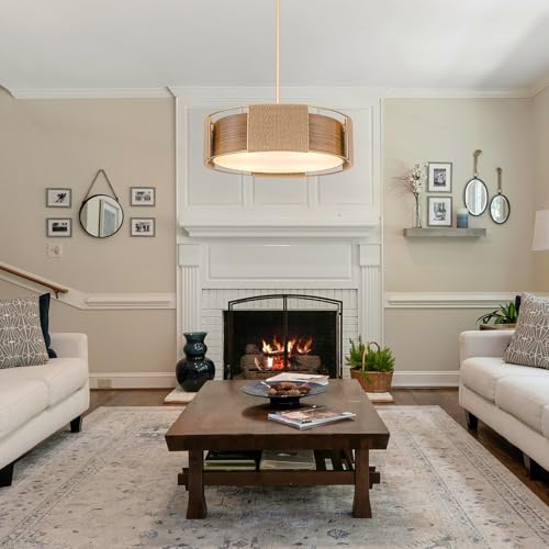 Modern Rattan Chandelier