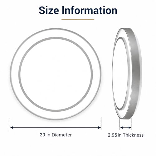 20Inch LED Flush Mount Ceiling Light (Silver / 20Inch)