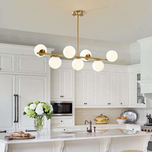 Lighting Modern Brass Linear Chandelier Pendant Light 7