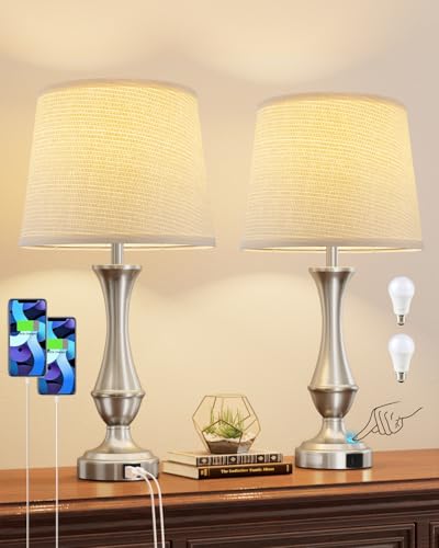 Touch Lamps for Nightstand (2 Count)