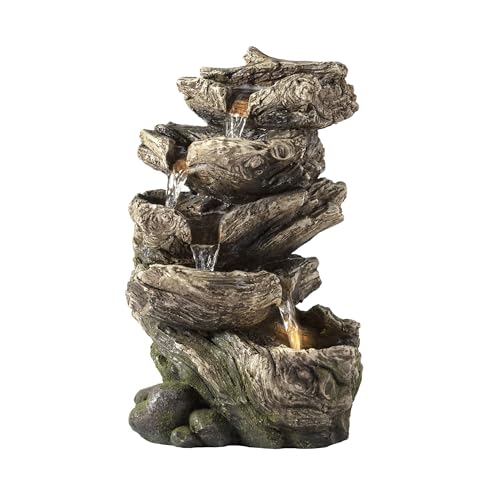 WIN1180 11" Indoor Tabletop Waterfall Fountain with LED Lights