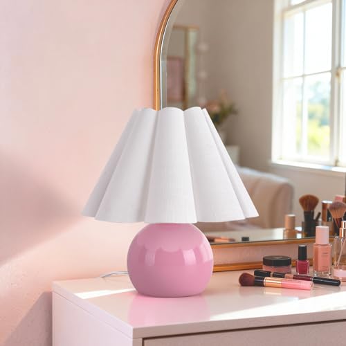 Pink Small Bedside Mini Table Lamp for Bedroom