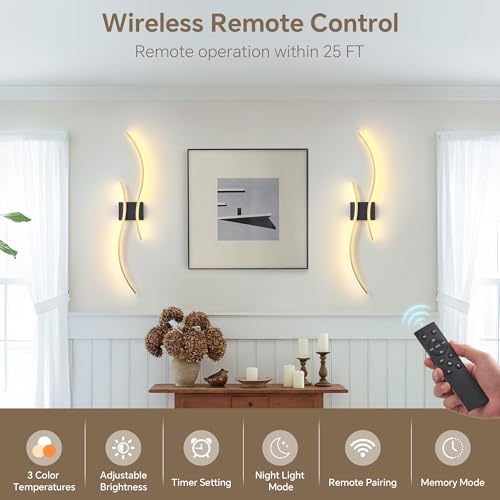 Wireless Wall Sconces Set of Two (2 Count)