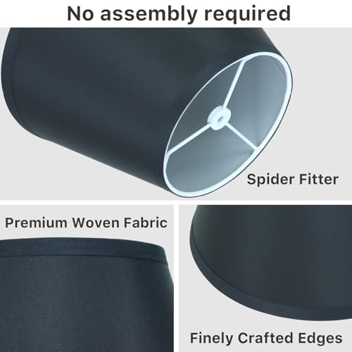 Black Empire Lamp Shades Set of 2 (2 Count)