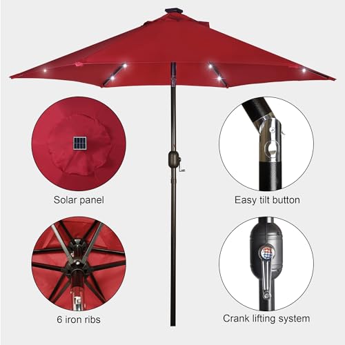 7.5 ft Solar Umbrella