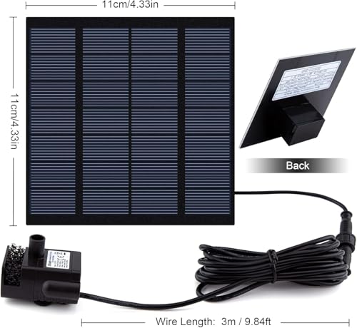 Solar Fountain Pump Kit with Separate Solar Panel