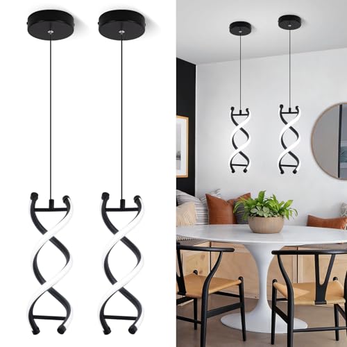 Spiral Modern Pendant Light Fixture (2 Count)