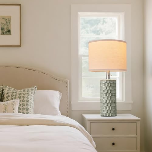 20.5" Modern Ceramic Table Lamps for Bedroom Set of 2 (2 Count)