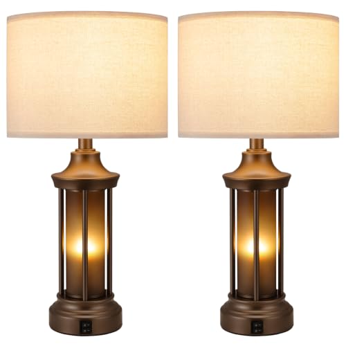 24" Farmhouse Table Lamps for Living Room