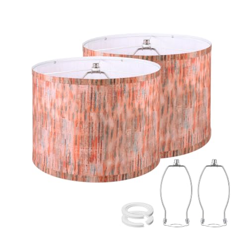 Boho Lampshades Set of 2 (Rustic Pink / 13inx13inx10in)