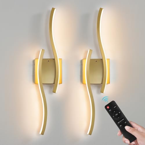 Gold Battery Operated Wall Sconces (2 Count)