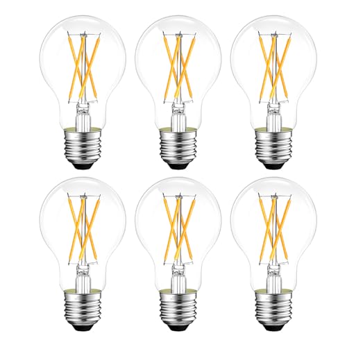 A19 E26 Edison Bulbs 60 watt Equivalent (6 Count)