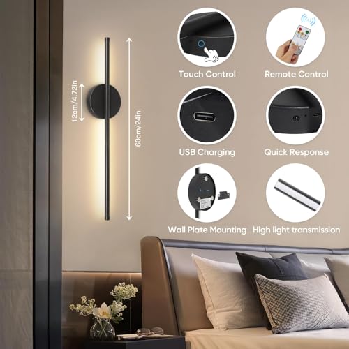 Battery Operated Wall Sconces Set of Two (2 Count)