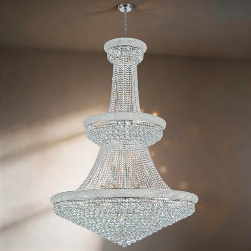 42 Lights Large Crystal Chandelier 48