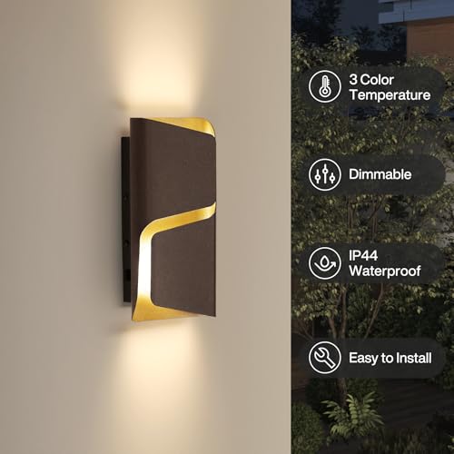 LED Outdoor Wall Lights with Dusk to Dawn Sensor (2 Count)