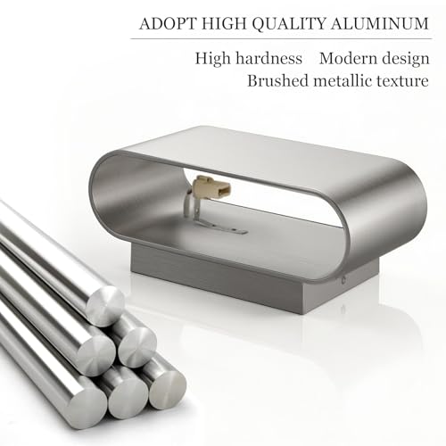 Nickel LED Wall Sconces 1 Pack Indoor Modern Wall Lights Hardwired Up and Down Interior Wall Mount Light for Living Room Bedroom Hallway Warm White 3000K
