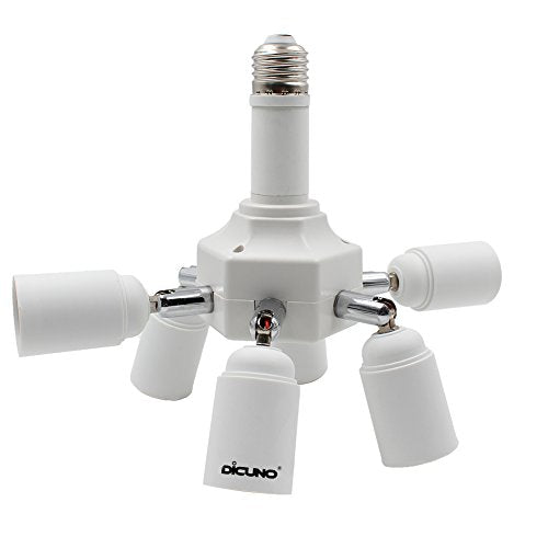 Light Socket Splitter 7 Way Adapter