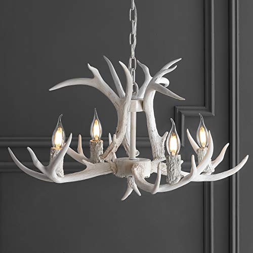 Eldora 4 Light Resin Antler Chandelier 26"