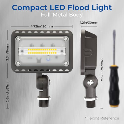 20W 2800LM LED Flood Lights Outdoor (2 Count)