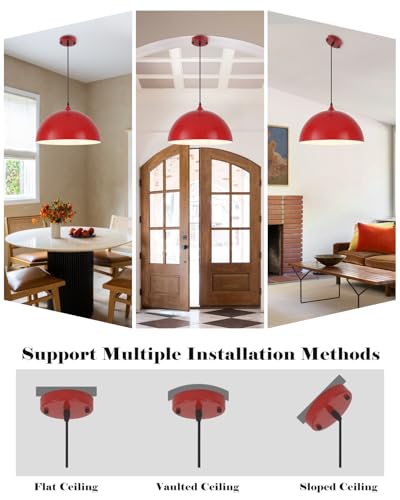 Red Pendant Lights Kitchen Island (2 Count)