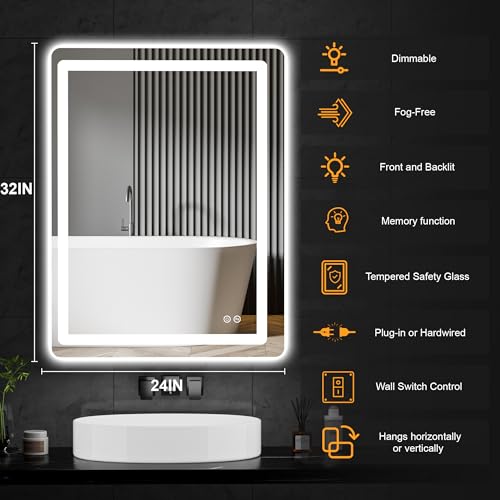 LED Bathroom Vanity Mirror with Lights