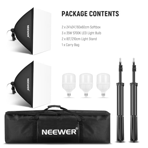 700W Equivalent Softbox Lighting Kit