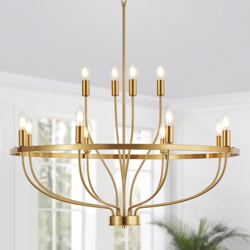 33.5" Gold Chandelier