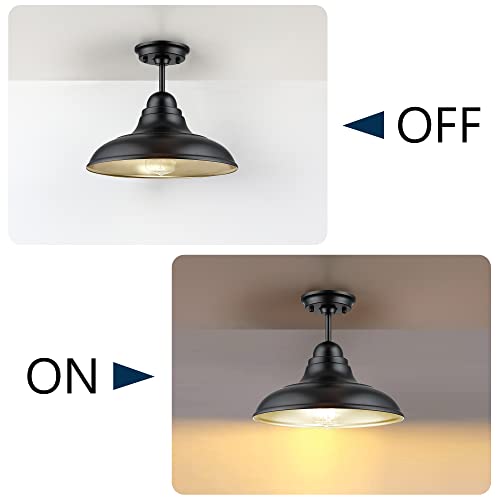 Farmhouse Semi Flush Mount Ceiling Lights (2 Count)