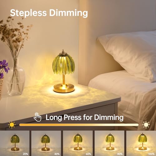 Set of 2 Tulip Table Lamp with 5200mAh Battery & Touch Control (2 Count)