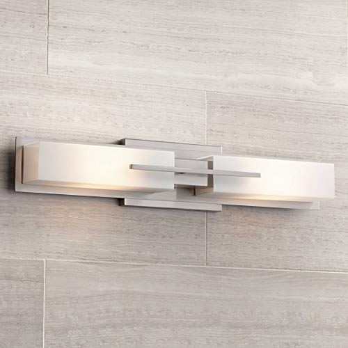Midtown 23 1 2" Wide Satin Brushed Nickel Modern Bath Wall 2