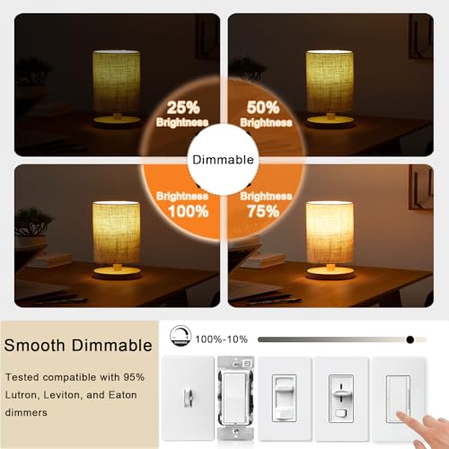 3.2 Inch 2200K Amber White E26 LED Bulb 60 Watt Equal (4 Count)