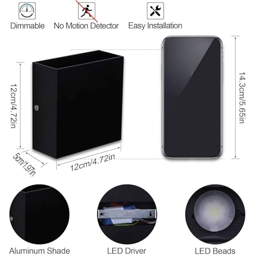 Small LED Wall Sconce Dimmable Up