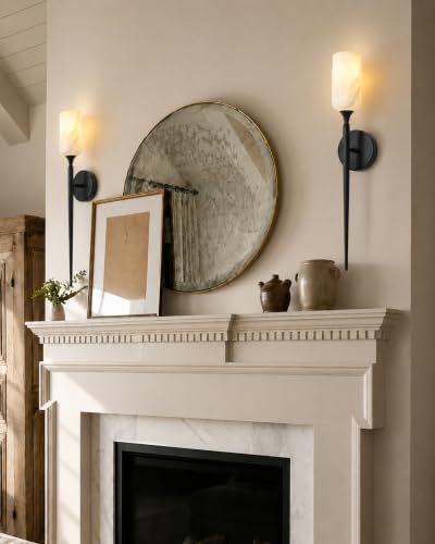 Natural Alabaster Wall Sconce Marble Bathroom Vanity Light