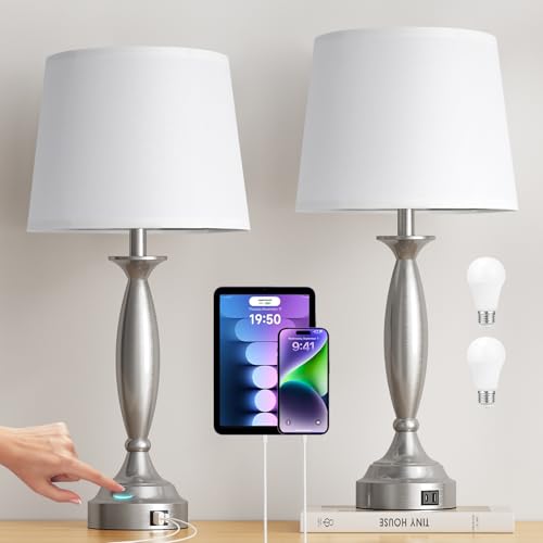 Bedroom Lamps for Nightstand (2 Count)