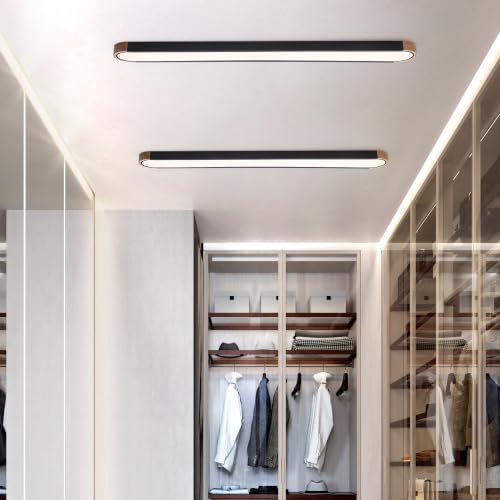 Modern LED Ceiling Light 48 Inch Wood Flush Mount Ceiling Light