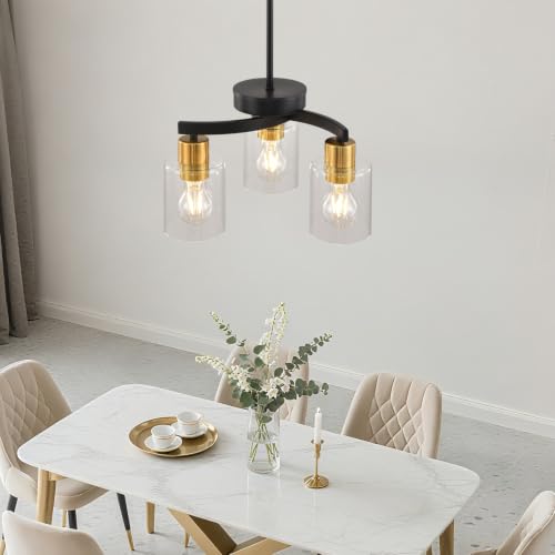 Black Brass Dining Room Chandelier