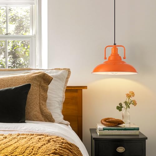 Orange Pendant Light 12.5 inches 3 Packs (3 Count)
