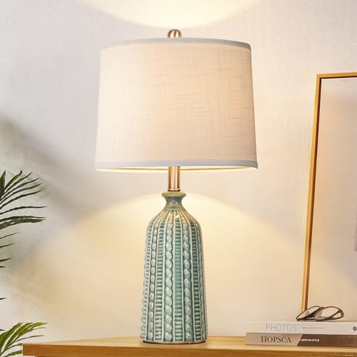 Green Ceramic Table Lamp 24.5"