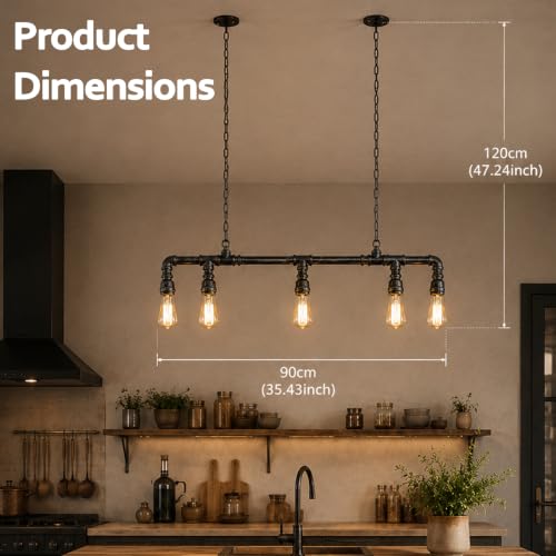 Rustic Industrial Tube Pipe Chandeliers