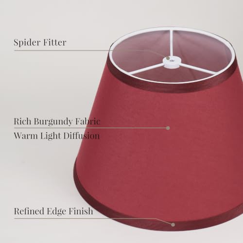 Small Burgundy Empire Lamp Shade for Table Lamp