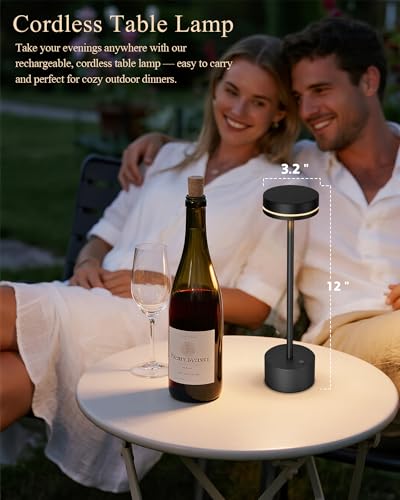 2 Pack LED Cordless Table Lamp Rechargeable (2 Count)