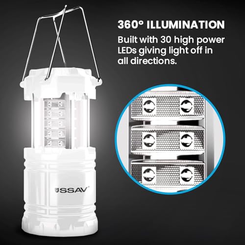 2 Pack Battery Powered LED Lanterns with Batteries for Each Lantern (2 Count)