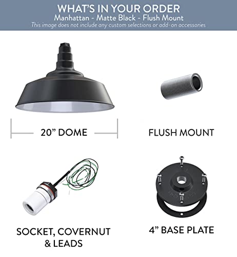 Industrial Pendant Light 20 Inch Extra Large Steel Warehouse