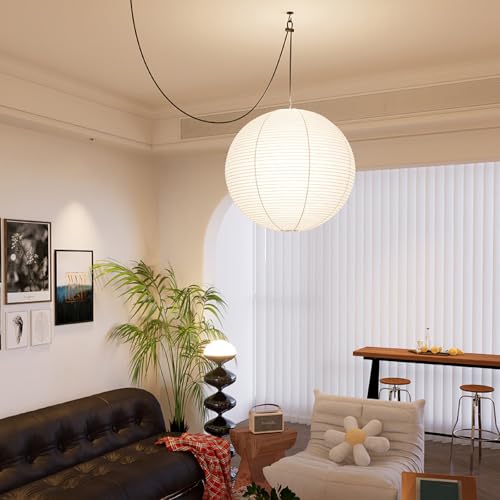 23.6" White Round Paper Lantern