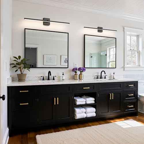 Modern Bathroom Vanity Light 32 Inch Matte Black Dimmable 5CCT LED Vanity Light Bar for Bathroom Lighting Fixtures Over Mirror Cabinets Bedroom