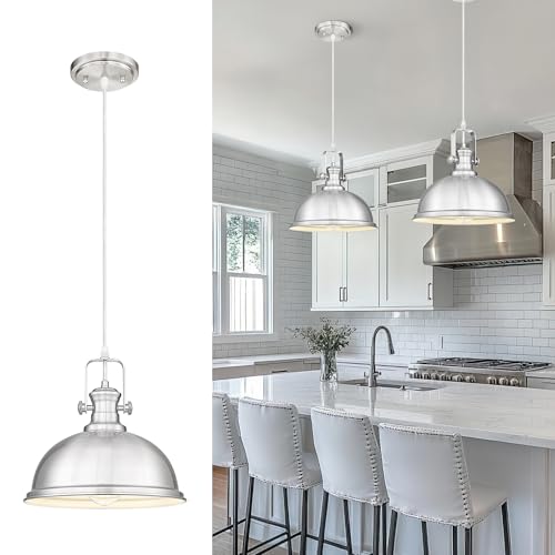 11.5" Brushed Nickel Pendant Light for Kitchen Island