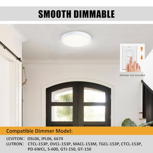 10 Inch LED Flush Mount Ceiling Light (2 Count)
