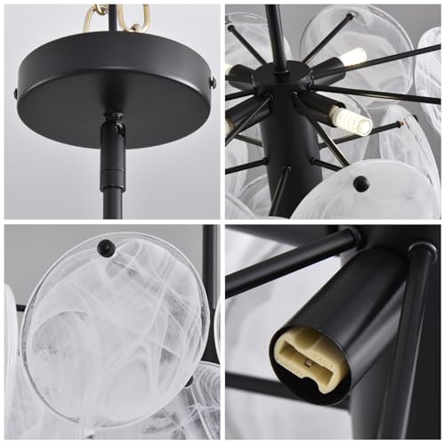 Black Glass Pendant Light