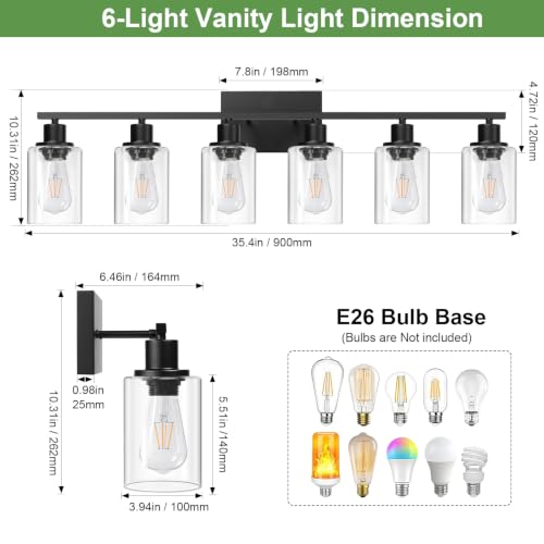 6 Light Bathroom Light Fixtures
