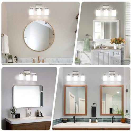 Brushed Nickel Bathroom Light Fixtures Vanity Lights Over Mirror